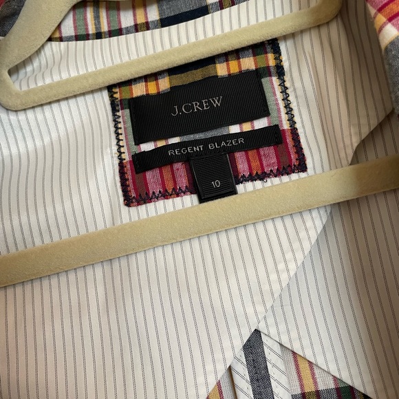 JCrew Regent Madras Blazer Size 10 - Picture 5 of 5